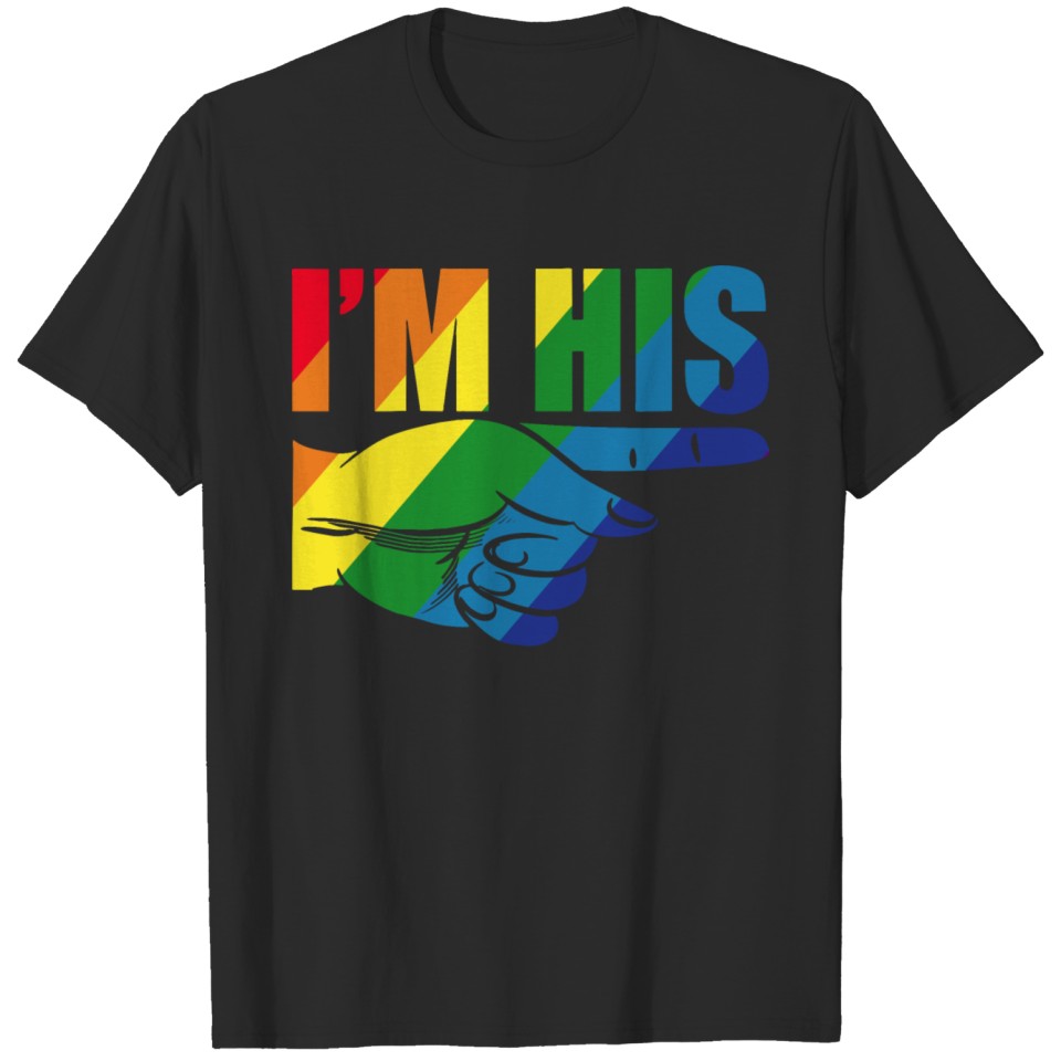 I'M His He'S Mine Lgbt Pride Gay Couple Valentines T-Shirt
