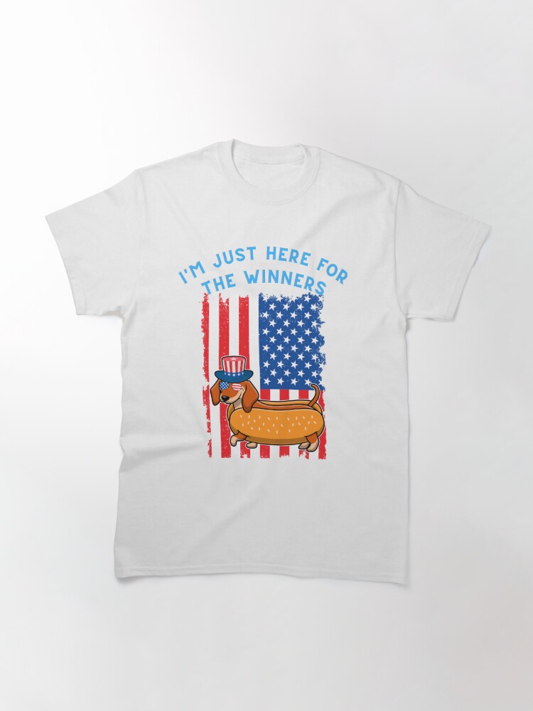 Im Just Here For The Wieners Hot Dog 4Th Of July Us Flag T-Shirt Classic T-Shirt July 4Th Tshirt, July 4Th Tee, Independence Premium Shirt