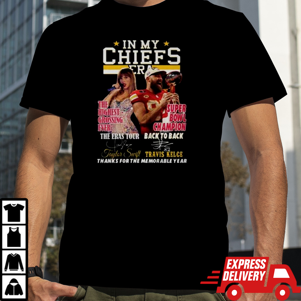 In My Chiefs Era Taylor Swift And Travis Kelce Thanks For The Memorable Year T Shirt, Premium Shirt