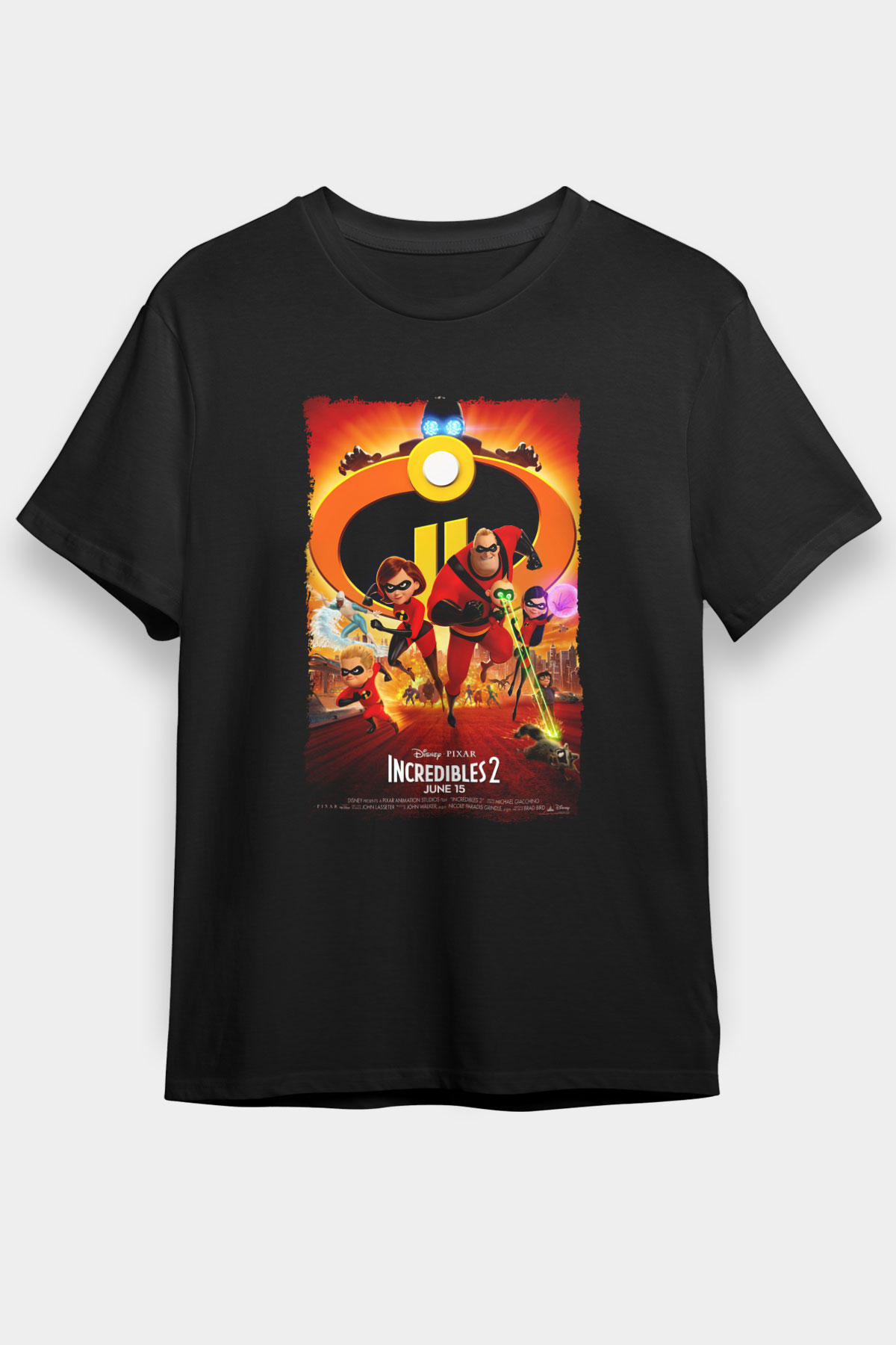 Incredibles (The) Siyah Unisex Graphic T-Shirt, Premium Shirt, Streetwear