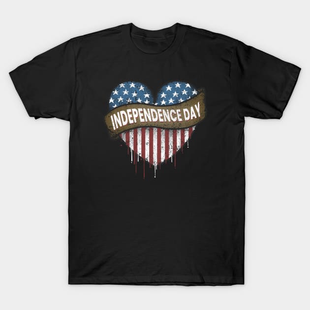 Independence Day - Grunge T-Shirt July 4Th Tshirt, July 4Th Tee, Independence Premium Shirt
