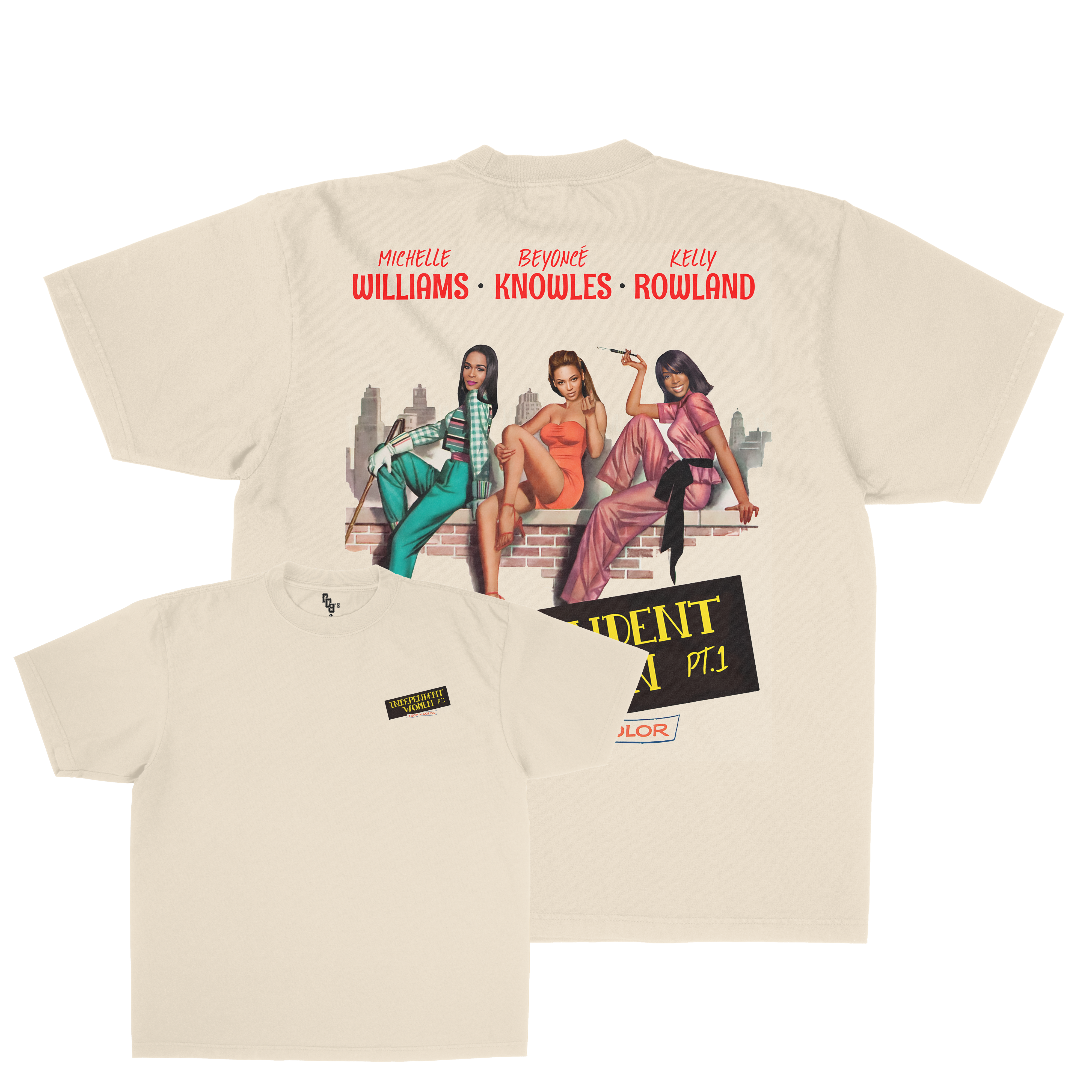 Independent Women Movie Poster Style Graphic Shirt Front & Back Print