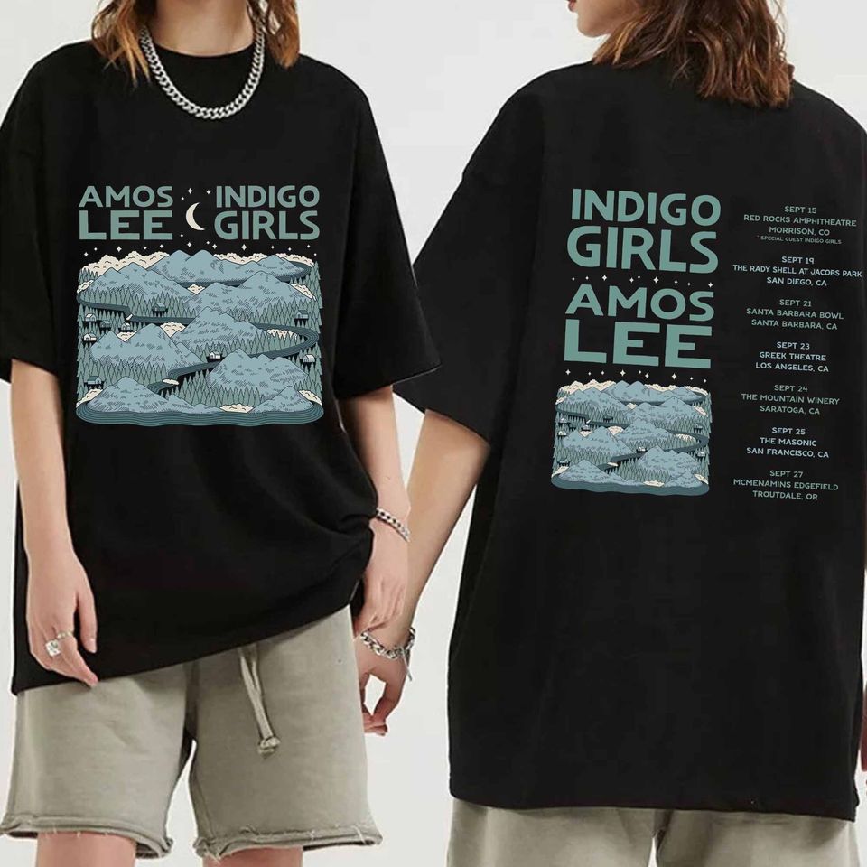 Indigo Girls And Amos Lee 2024 Tour Shirt, Indigo Girls Band Fan Shirt
