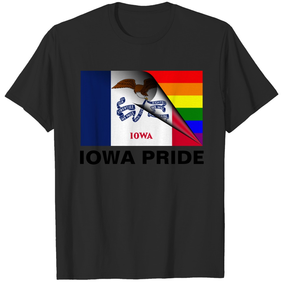 Iowa Pride Lgbt Rainbow Flag T-Shirt
