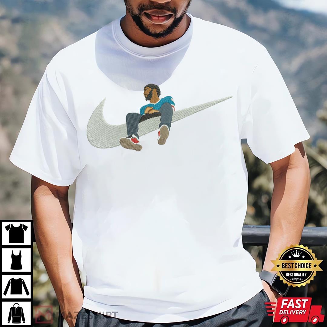 J Cole Nike Swoosh Effect Embroidery Shirt, Premium Shirt