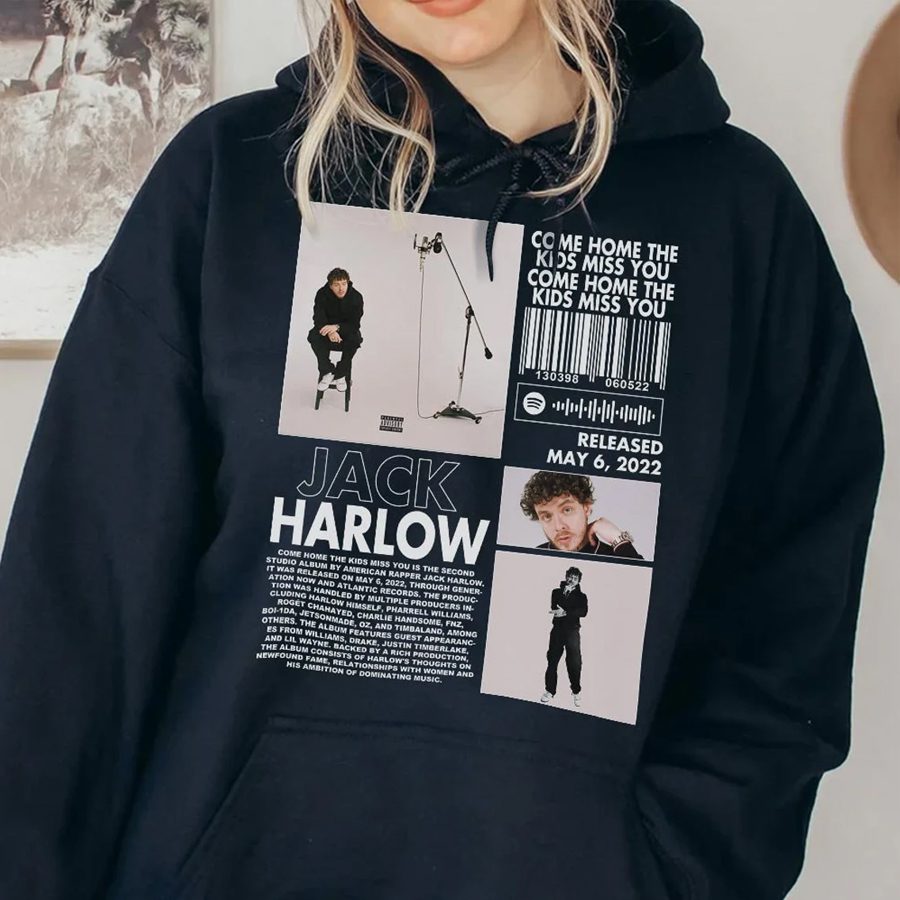 Jack Harlow Rap Hoodie, Come Home The Kids Miss You Album 90S Y2K Merch, Vintage Rapper Hiphop Hoodie