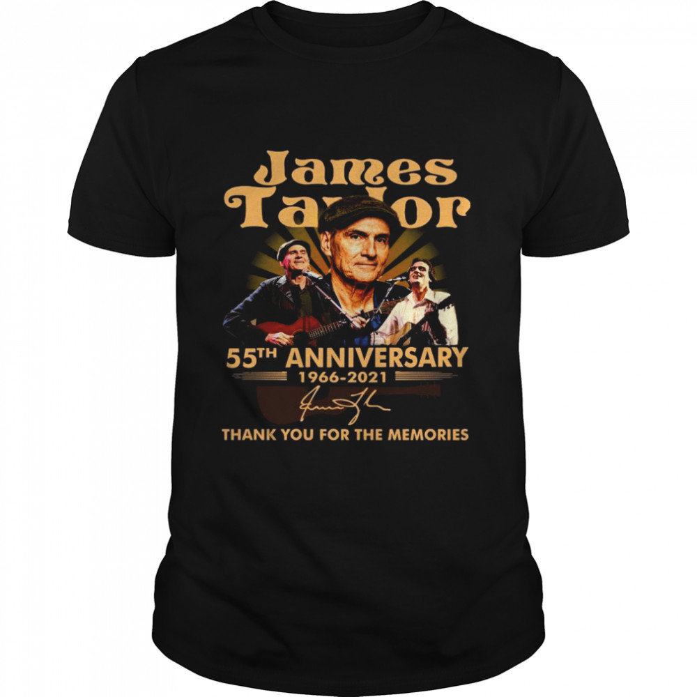 James Taylor 55Th Anniversary 1966 Thank You For The Memories Signature Shirt, Premium Shirt