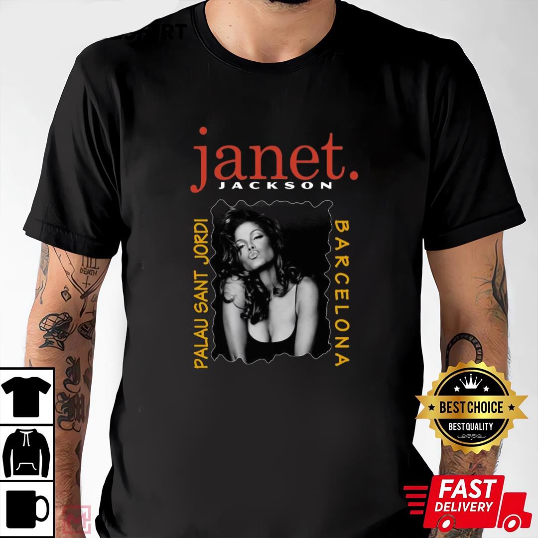Janet Jackson 90S Vintage Barcelona Palau Sant Jordi T-Shirt, Premium Shirt