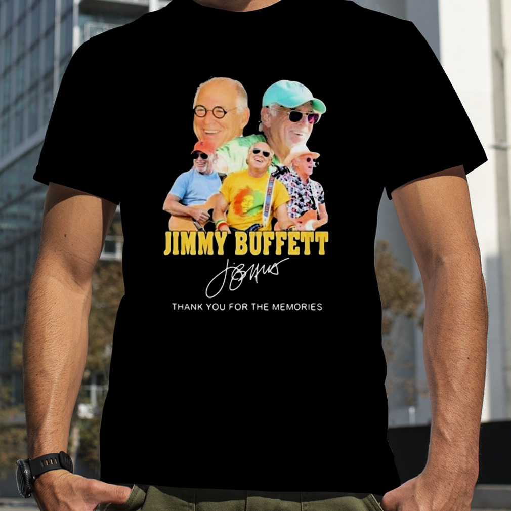 Jimmy Buffett Signature Thank You For The Memories Photo Design T-Shirt, Premium Shirt