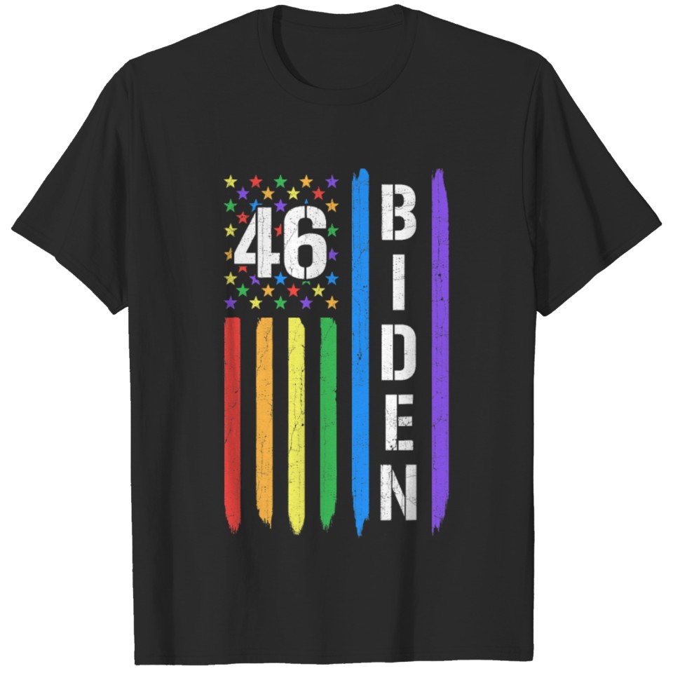 Joe Biden 46Th President Victory Gay Lgbt Rainbow T-Shirt