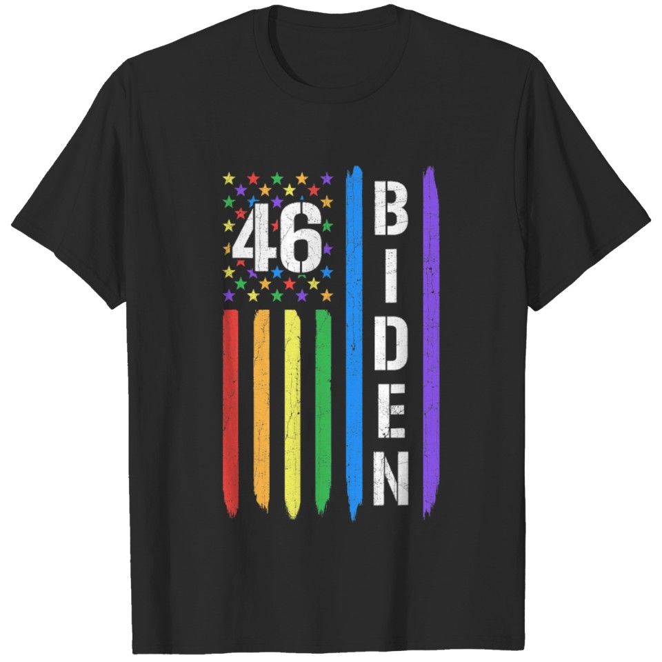 Joe Biden 46Th Victory Gay Lgbt Rainbow Pride T-Shirt