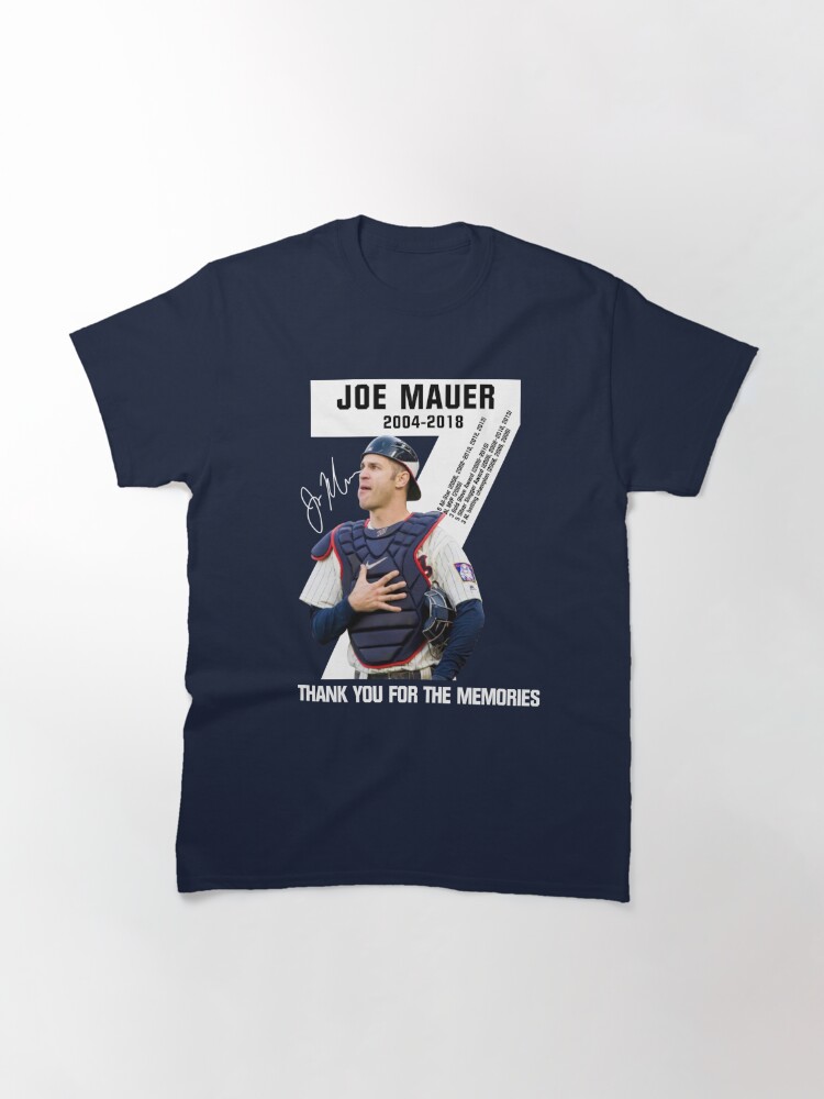 Joe Mauer Thank You For The Memories Logo Cheap Logo Love Art 80S Print On Demand Gift Hot, Trending Now Classic T-Shirt July 4Th Tshirt