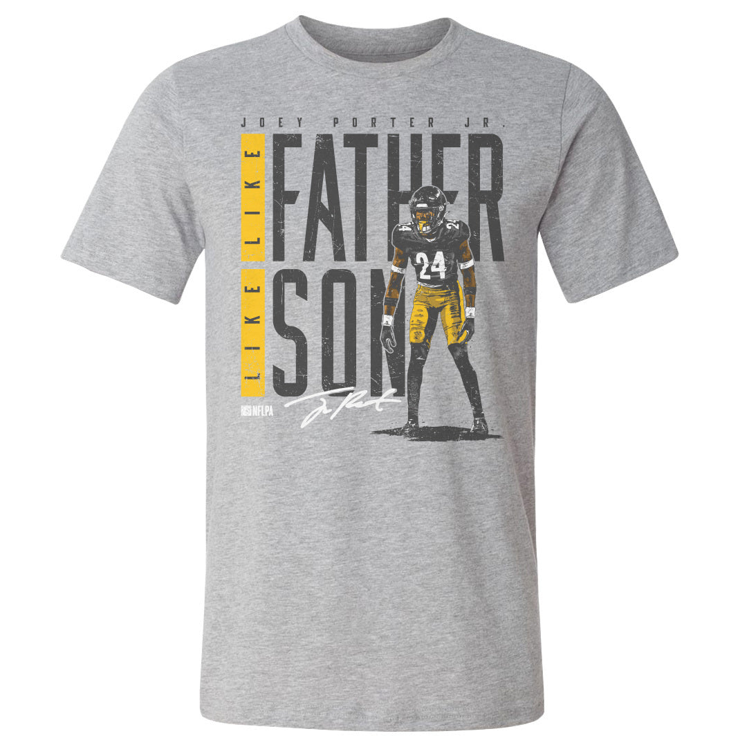 Joey Porter Jr. Pittsburgh Like Father Like Son WHT T-Shirt