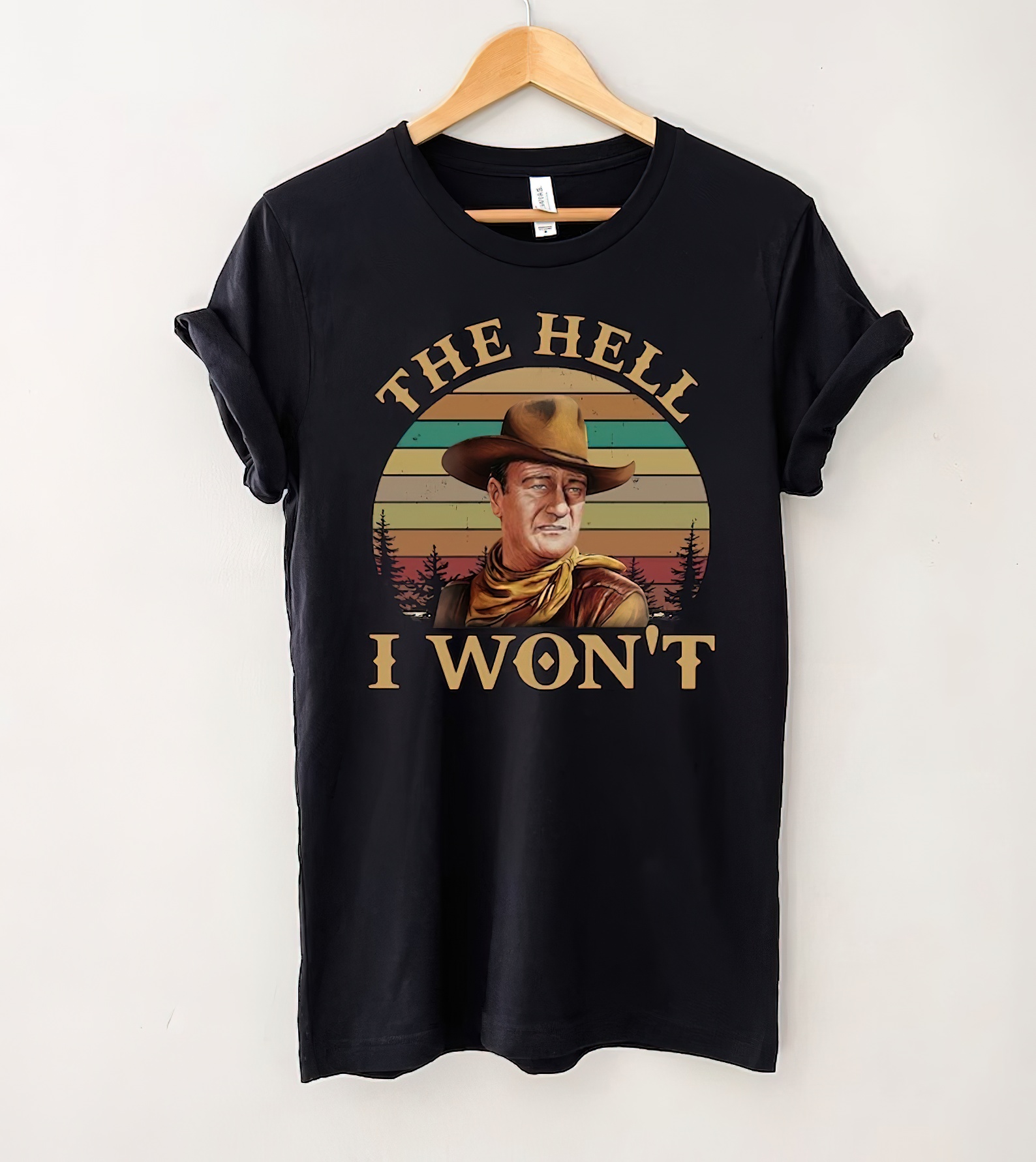 John Wayne The Hell I Retro Vintage T-Shirt, Fan Shirt, Classic Style Shirt