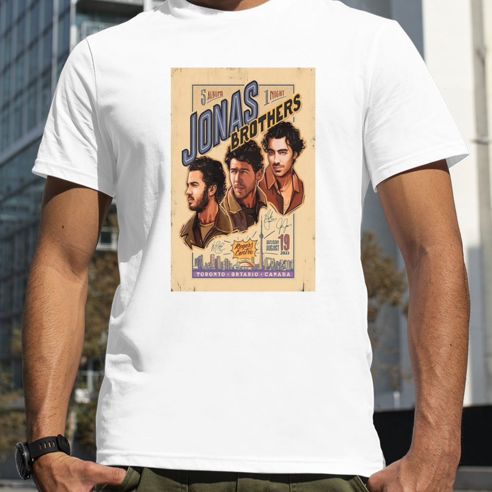 Jonas Brothers August 19 In Toronto Ontario Canada Event Photo Poster Design T-Shirt, Premium Shirt