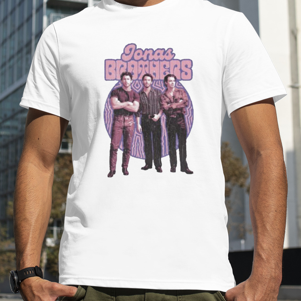 Jonas Brothers Merch Purple Retro Photo Design T-Shirt, Premium Shirt