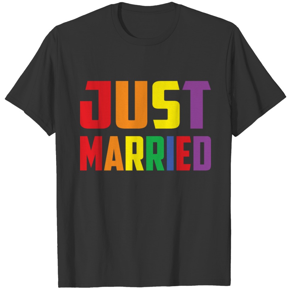 Just Married Gay Gay Wedding Lgbt T Shirts