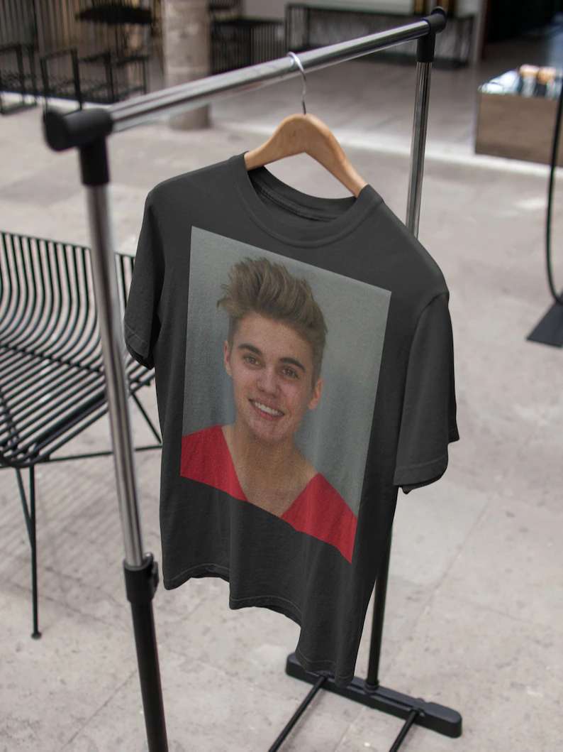 Justin Bieber Mugshot Singer Shirt, Premium Shirt, Music Shirt, Fan Shirt, Singer Shirt