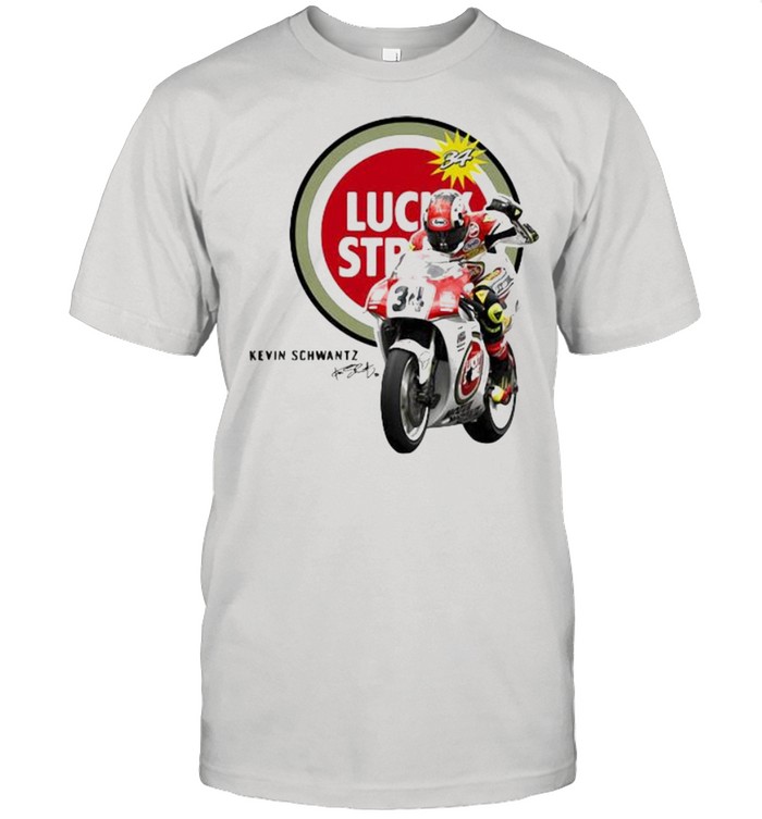 Kevin Schwantz Team Lucky Strike Signature Shirt, Premium Shirt