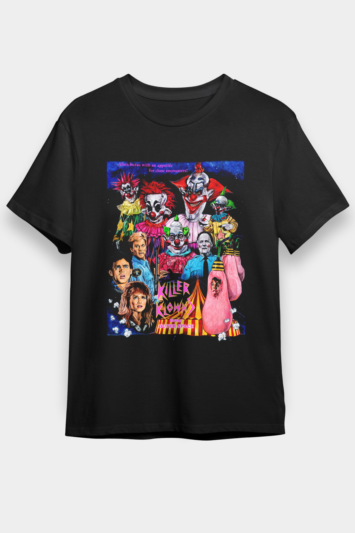 Killer Klowns From Outer Space Black Unisex Graphic T-Shirt, Premium Shirt, Streetwear