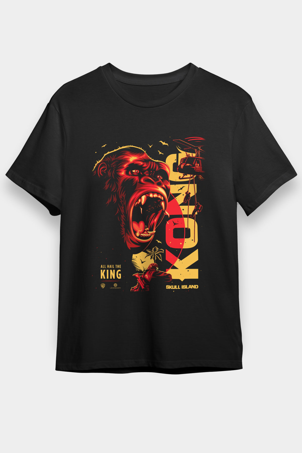 King Kong Siyah Unisex Graphic T-Shirt, Premium Shirt, Streetwear