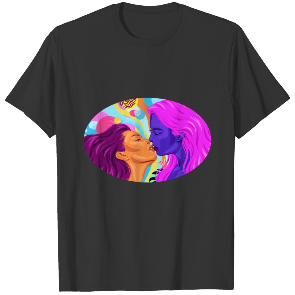Kissing Women Lgbt Lesbian T Shirts
