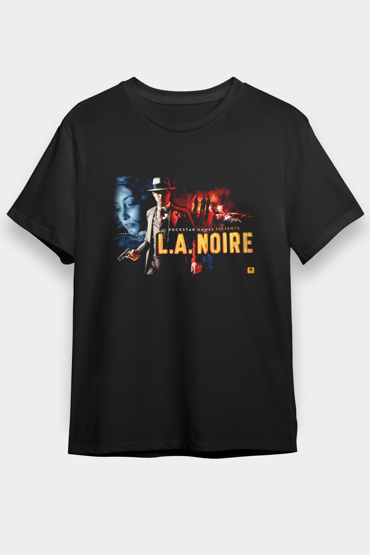 L.A. Noire Black Unisex Graphic T-Shirt, Premium Shirt, Streetwear