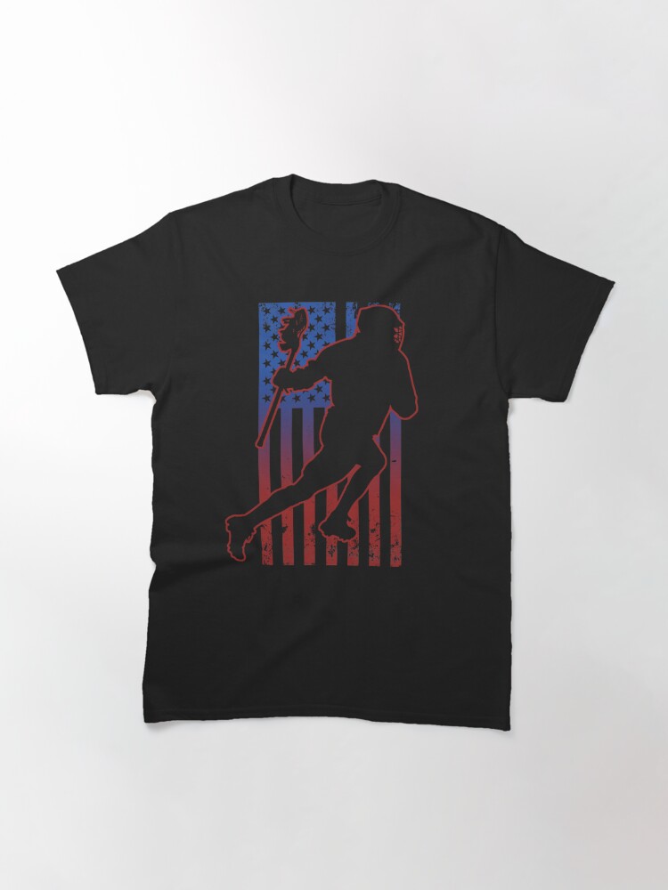 Lacrosse Usa American Flag Classic T-Shirt July 4Th Tshirt, July 4Th Tee, Independence Premium Shirt