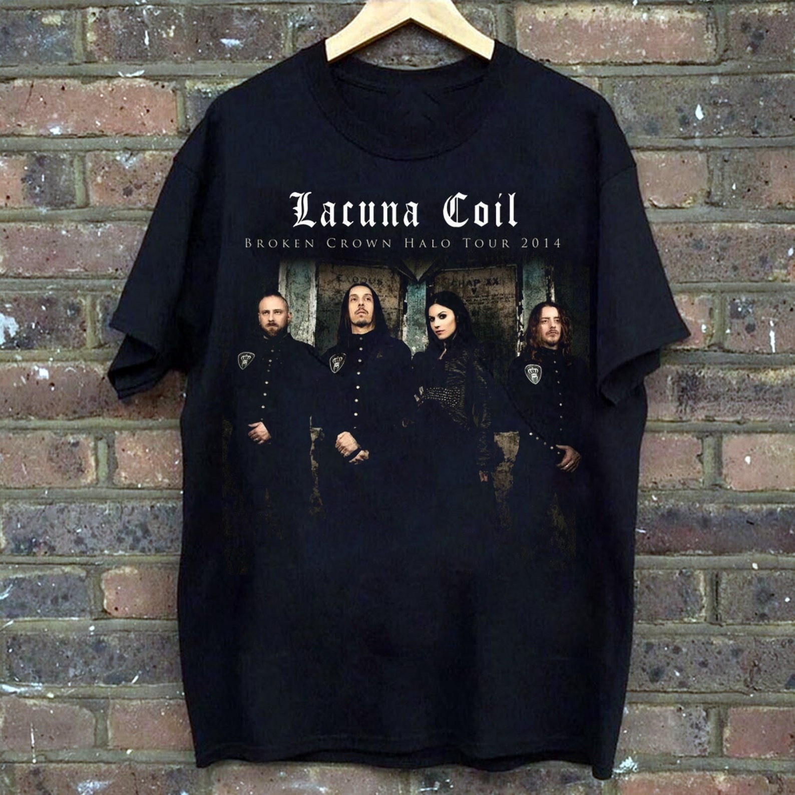 Lacuna Coil Band Shirt, Lacuna Coil Gothic Metal Band Shirt, Lacuna Coil Broken Crown Halo 2024 Tour Shirt