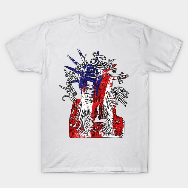Lady Liberty Patriot T-Shirt July 4Th Tshirt, July 4Th Tee, Independence Premium Shirt