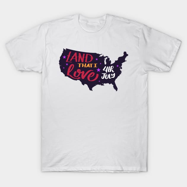 Land Of Love T-Shirt July 4Th Tshirt, July 4Th Tee, Independence Premium Shirt