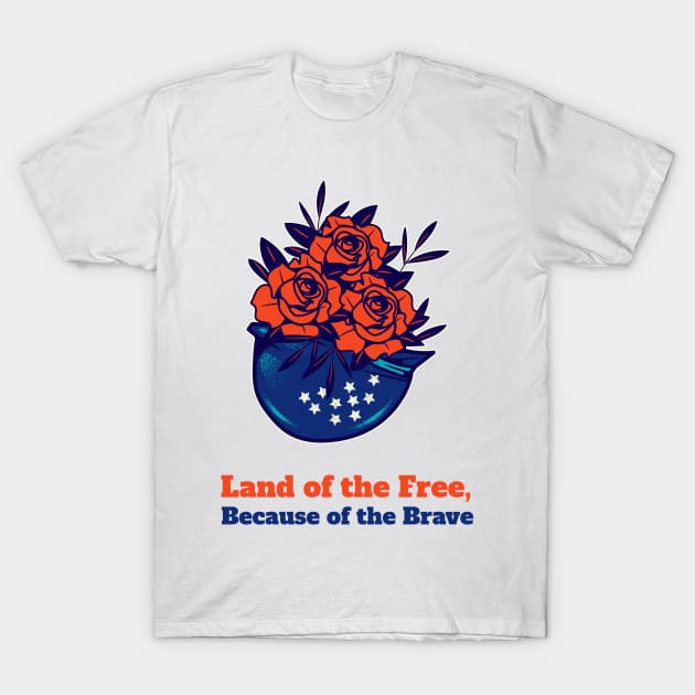 Land Of The Free, Because Of The Brave T-Shirt July 4Th Tshirt, July 4Th Tee, Independence Premium Shirt
