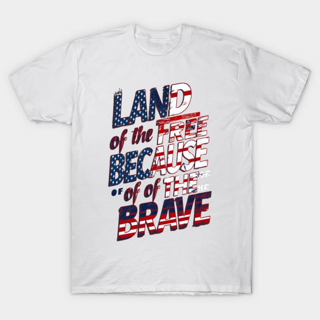 Land Of The Free Because Of The Brave T-Shirt July 4Th Tshirt, July 4Th Tee, Independence Premium Shirt