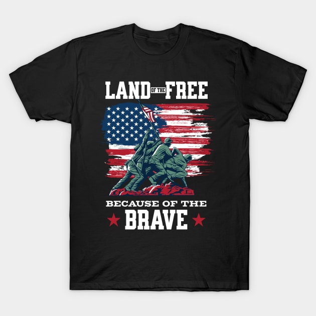 Land Of The Free Because Of The Brave T-Shirt July 4Th Tshirt, July 4Th Tee, Independence Premium Shirt