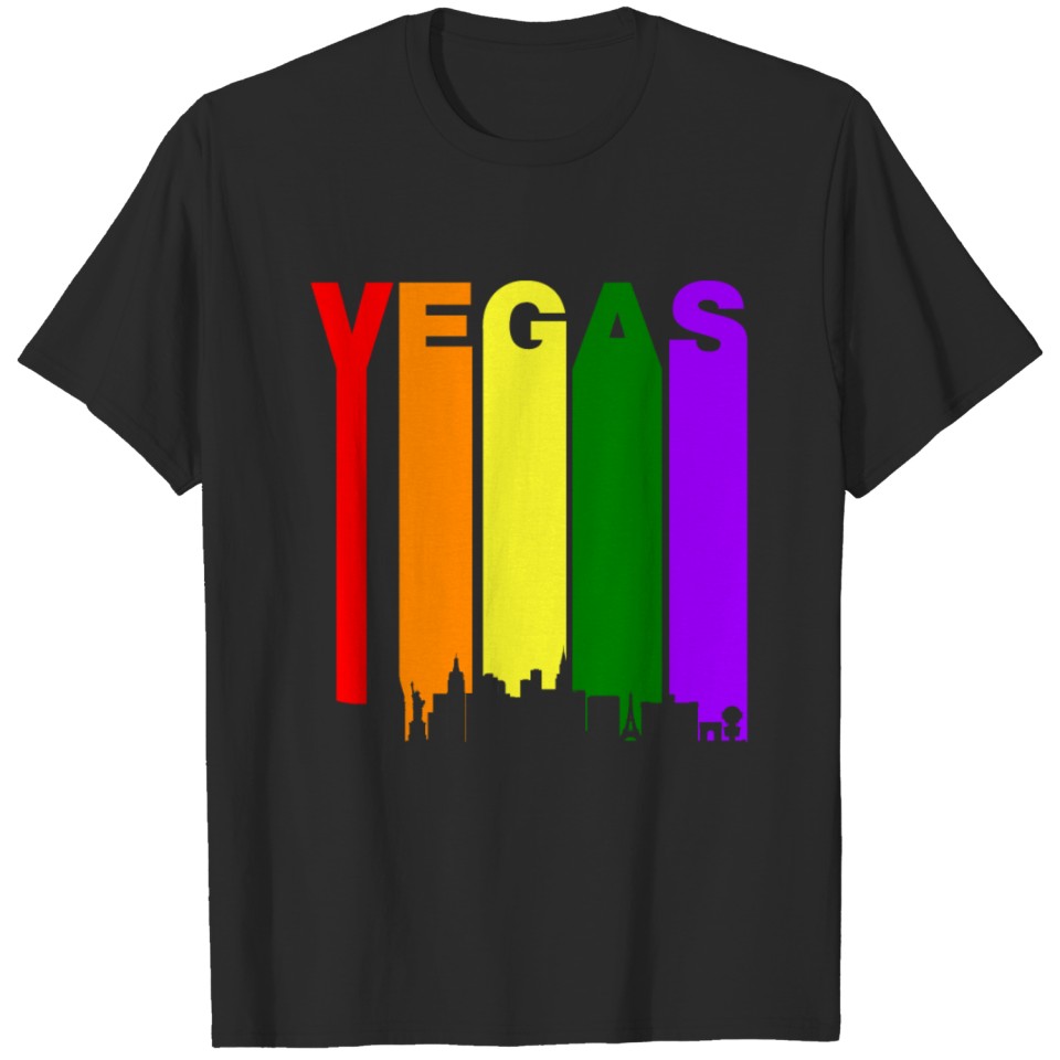 Las Vegas Nevada Rainbow Lgbt Gay Pride T-Shirt