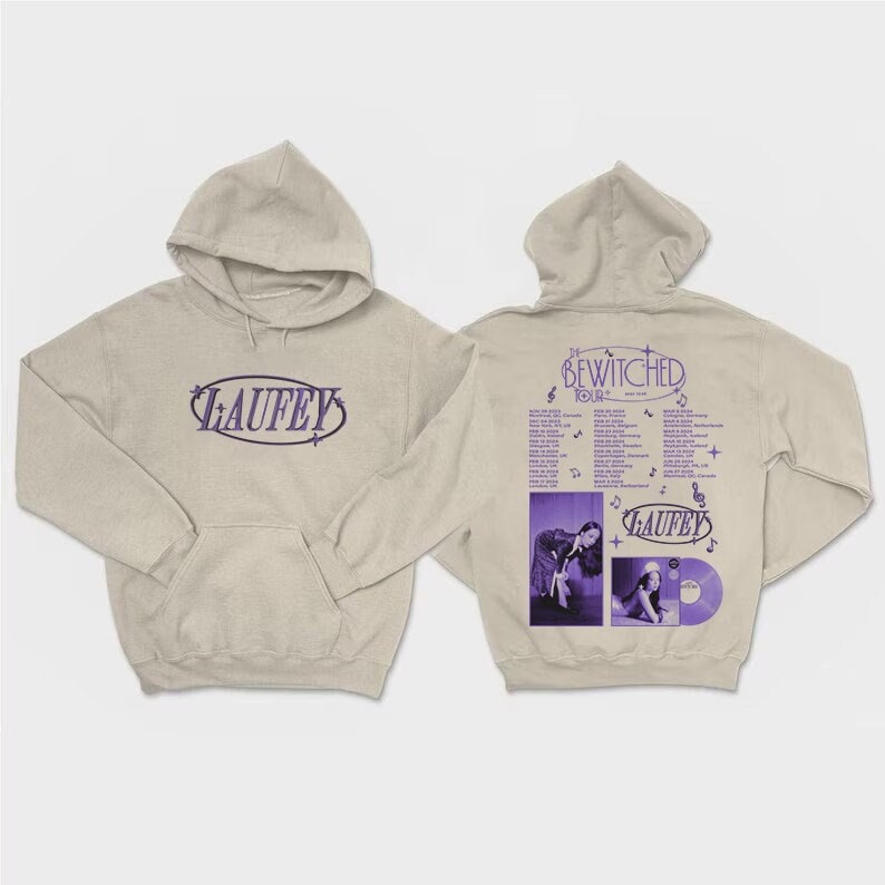 Laufey Tour 2024 Unisex T-Hoodie, 2024 Tour Hoodie, Tour Hoodie, Music Hoodie