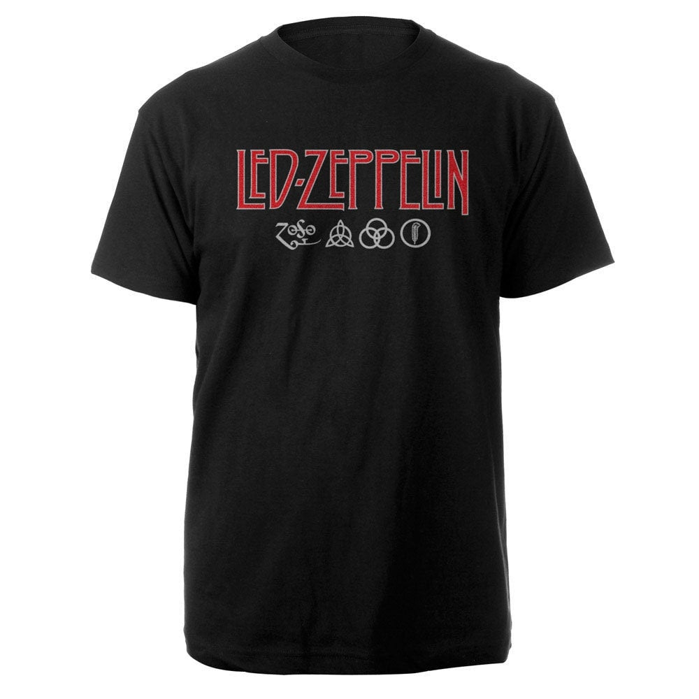 Led Zeppelin Adult T-Shirt - Logo & Symbols