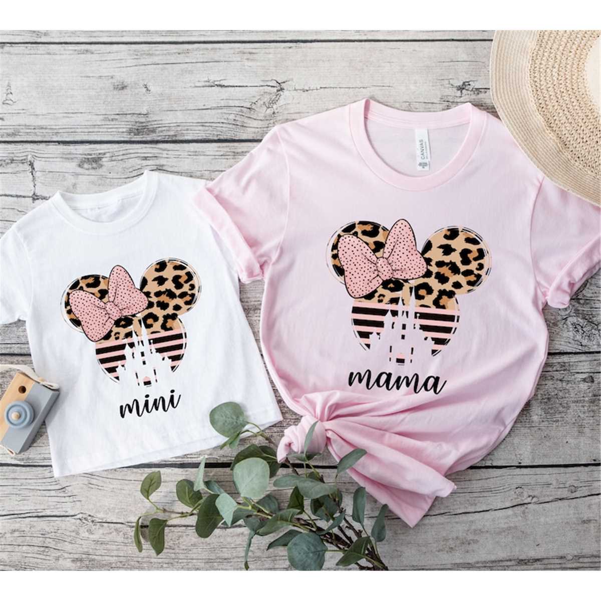 Leopard Mama And Mini T-Shirt, Mom Shirt, Mama Shirt, Shirt For Mom