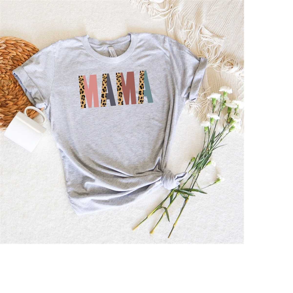 Leopard Mama T-Shirt, Mom Shirt, Mama Shirt, Mother's Day Shirt
