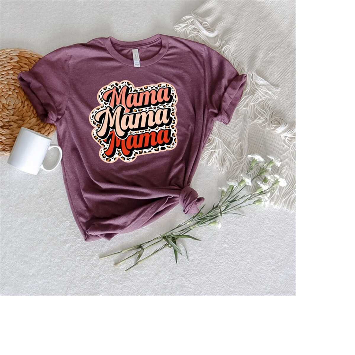 Leopard Mama T-Shirt, Mom Shirt, Mama Shirt, Premium Shirt,Mother'S Day Shirt