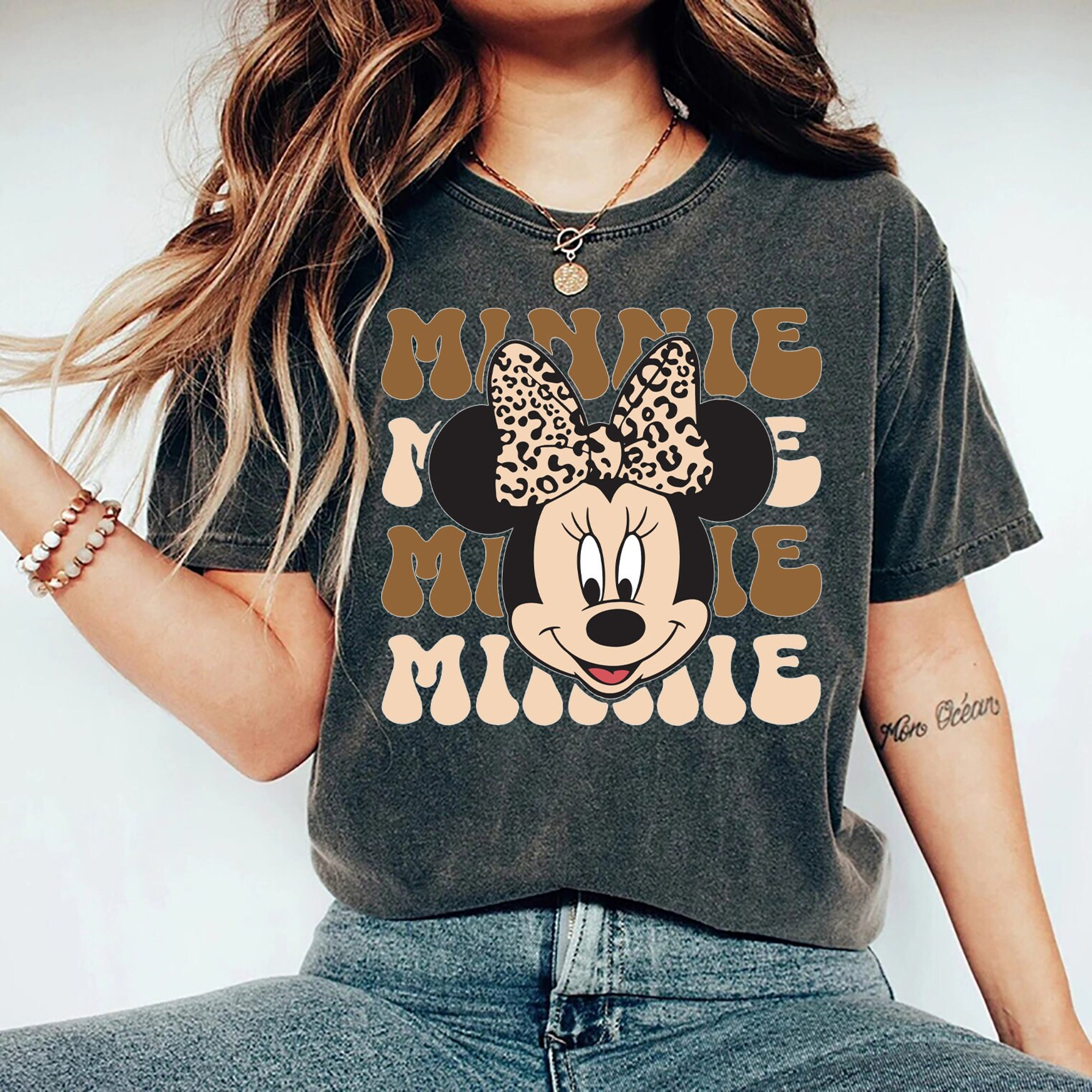 Leopard Minnie Shirt, Disney Shirt, Mouse Shirt, Cute Disney Shirt