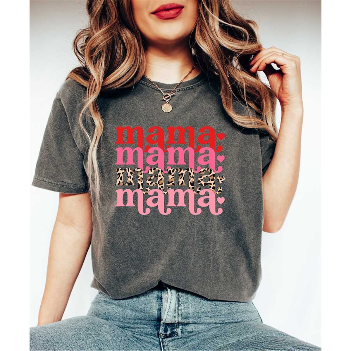 Leopard Print Mama Shirt, Mom Shirt, Mama Shirt, Premium Shirt 7