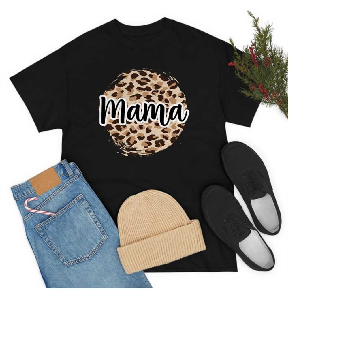 Leopard Print Mama T-Shirt, Mom Shirt, Mama Shirt, Mother's Day Shirt
