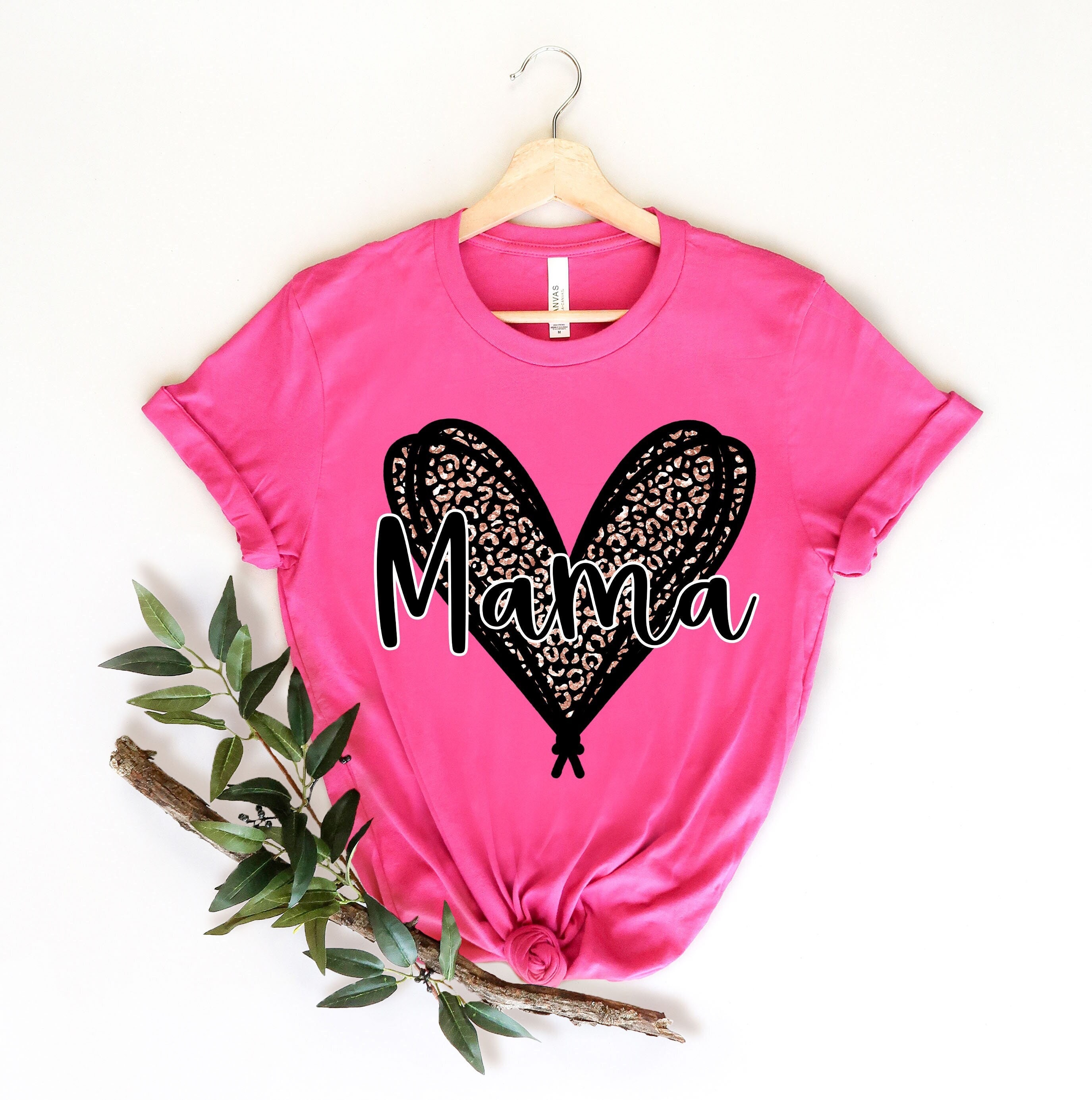 Leopard Print Moters Day T-Shirt, Mom Shirt, Mama T- Shirt, Premium Shirt