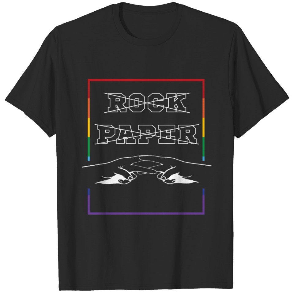 Lesbian Lgbt Pride Rock Paper Scissors T-Shirt T-Shirt