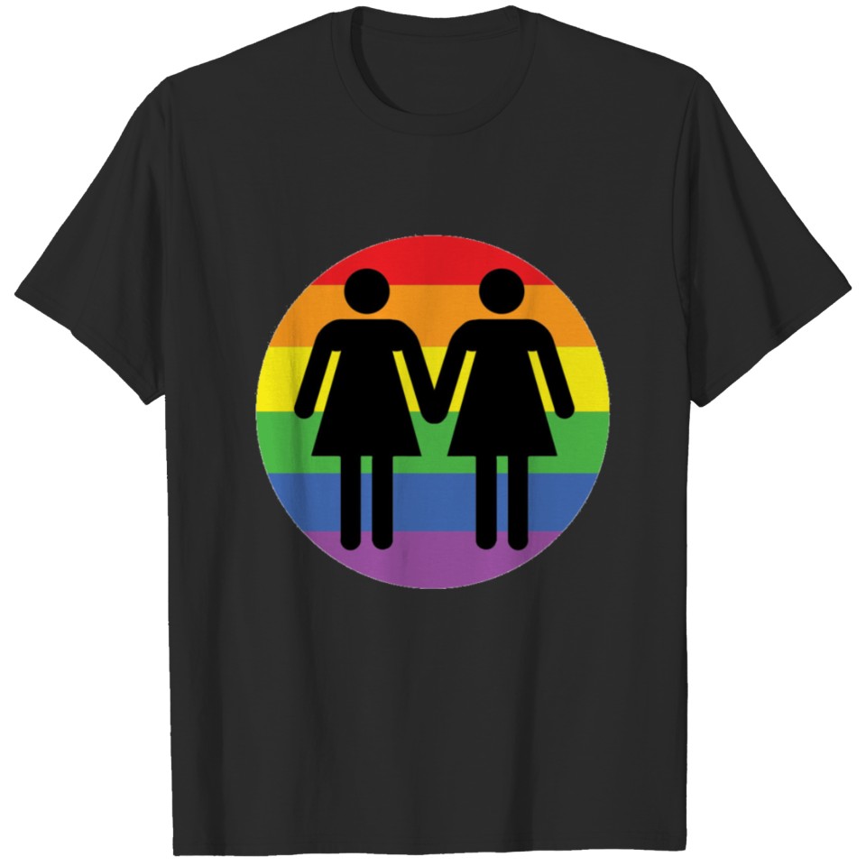Lesbian Pride Rainbow Flag Lgbt Shirt T-Shirt