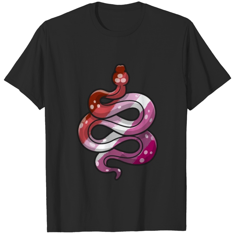 Lesbian Pride Stuff Snake Flag Colors Lgbt T-Shirt