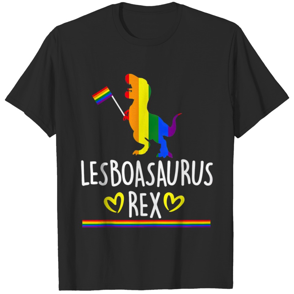 Lesboasaurus Rex Funny Lesbian Dinosaur Pride Lgbt T-Shirt