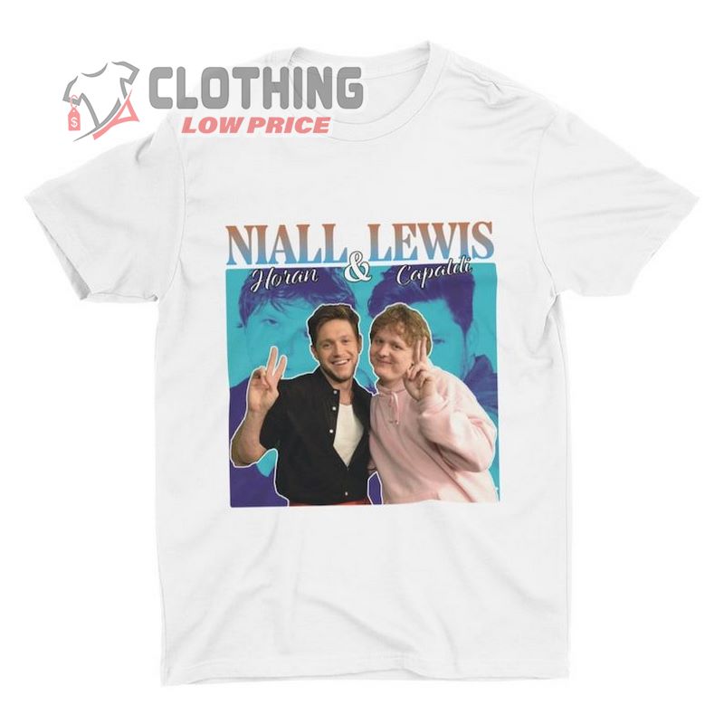 Lewis Capaldi Niall Horan Homage T Shirt, Scottish Icon Retro 90 Vintage, Premium Shirt