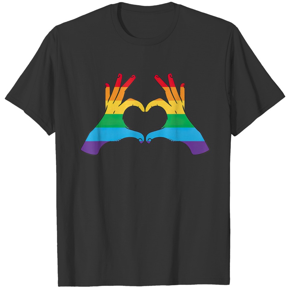 Lgb Rainbow Heart Lgbt Awareness Month Gay Rights T Shirts
